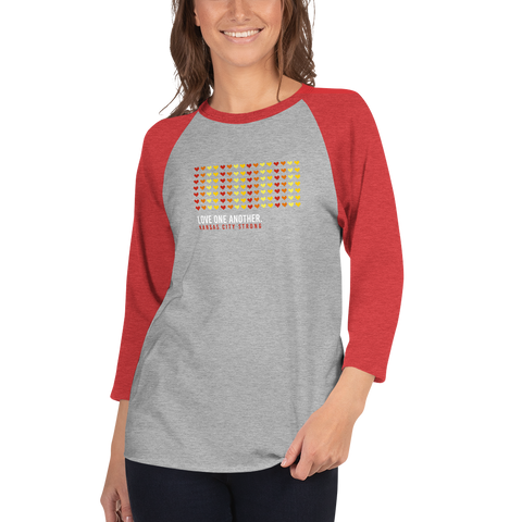 KC Strong Love One Another 3/4 sleeve raglan shirt Unisex