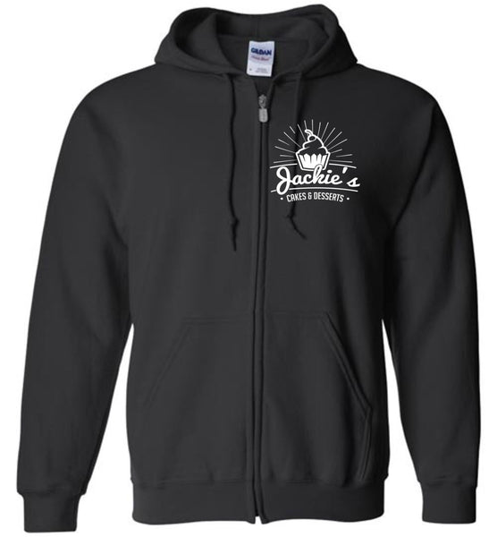 Gildan Zip Hoodie - White Logo