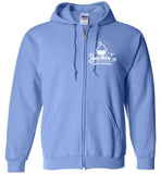 Gildan Zip Hoodie - White Logo