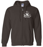 Gildan Zip Hoodie - White Logo