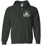 Gildan Zip Hoodie - White Logo