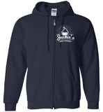 Gildan Zip Hoodie - White Logo