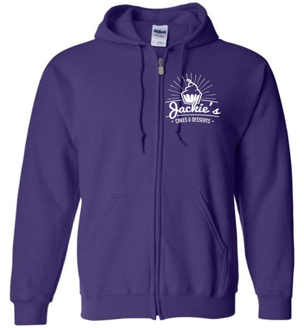 Gildan Zip Hoodie - White Logo