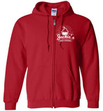 Gildan Zip Hoodie - White Logo