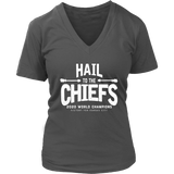 Hail to the Chiefs Womens V-Neck - White Lettering