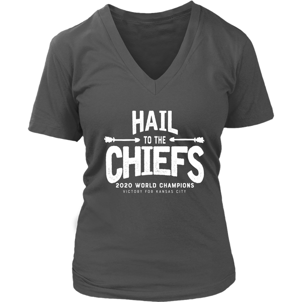 Hail to the Chiefs Womens V-Neck - White Lettering