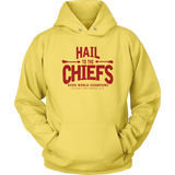 Hail to the Chiefs Adult and Youth Hoodie - Red Lettering