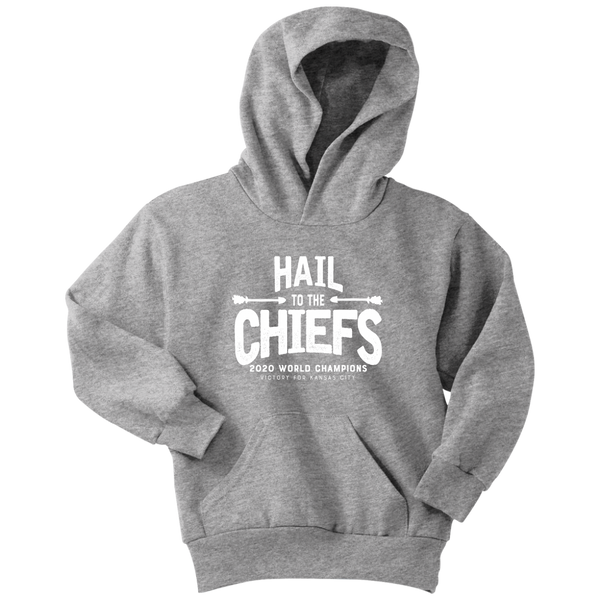 Hail to the Chiefs Adult and Youth Hoodie - White Lettering