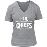 Hail to the Chiefs Womens V-Neck - White Lettering