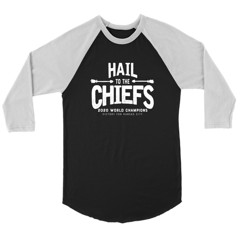 Hail to the Chiefs Raglan Shirt -White Lettering