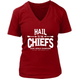 Hail to the Chiefs Womens V-Neck - White Lettering